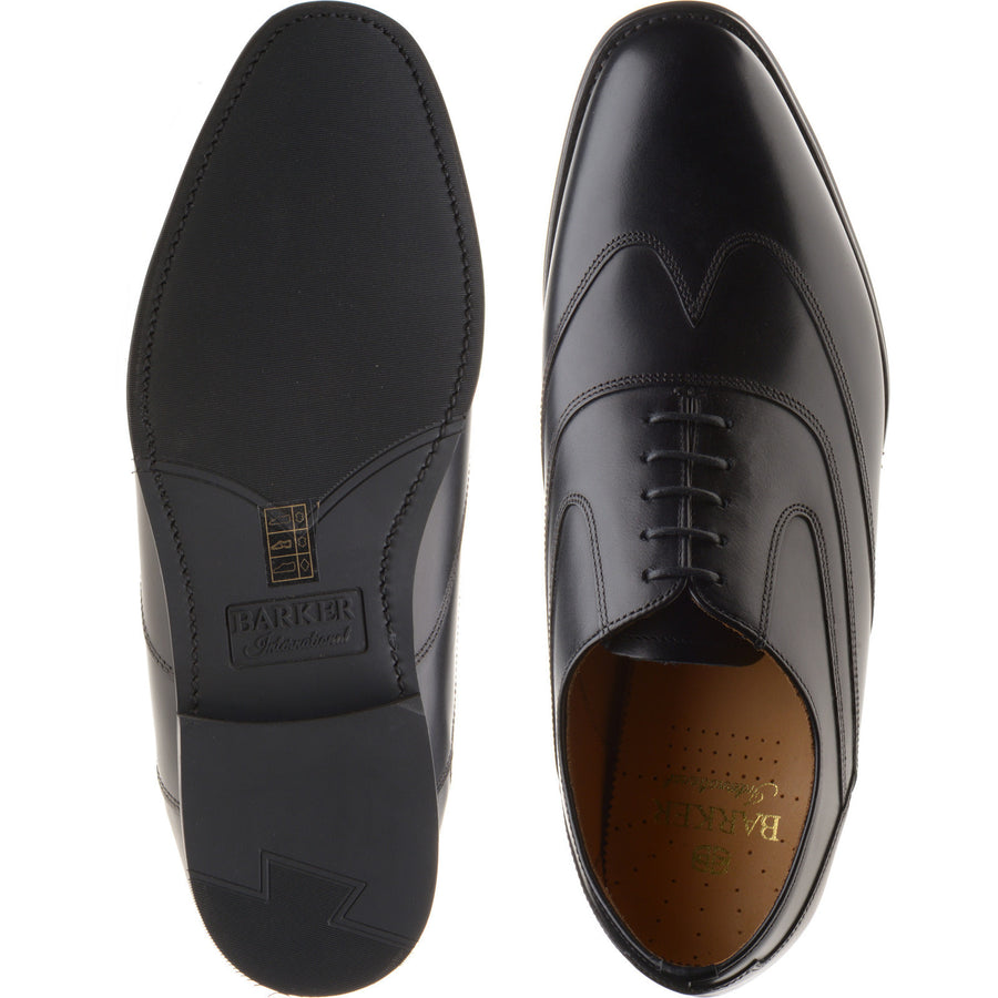 Product image for Barker Oldbury mens rubber-soled brogues in black calf (second)