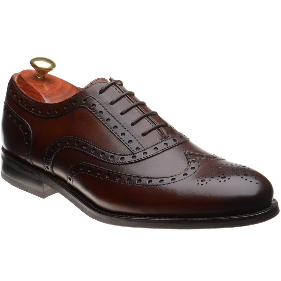 Product image for Barker Ossett mens rubber-soled brogues in walnut calf (second)