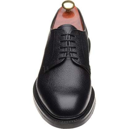 Product image for Barker Penrith mens rubber-soled Derby shoes in black grain