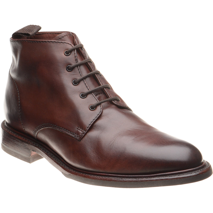 Product image for Barker Ryan mens rubber-soled Chukka boots in rosewood dip dyed