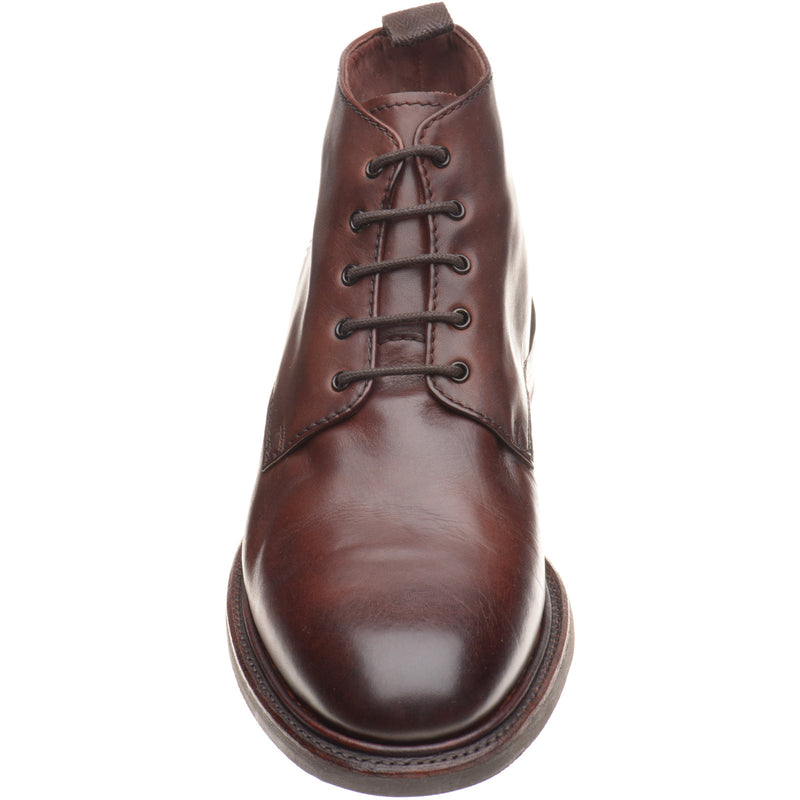 Product image for Barker Ryan mens rubber-soled Chukka boots in rosewood dip dyed