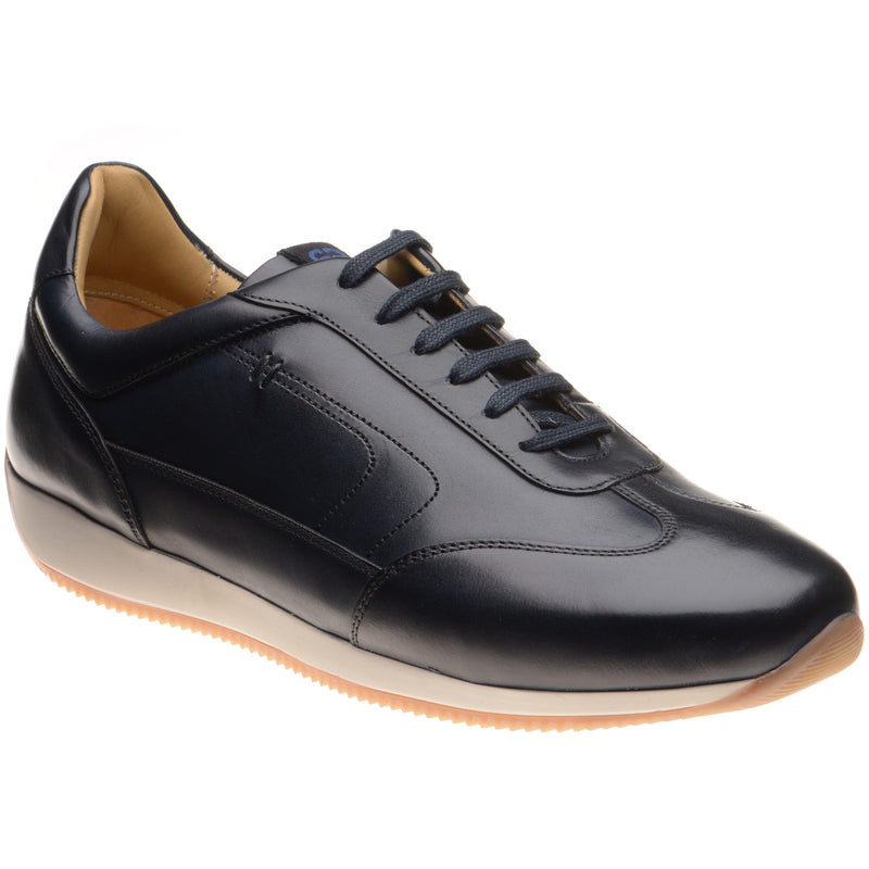 Product image for Barker Sharpe mens rubber-soled in navy calf