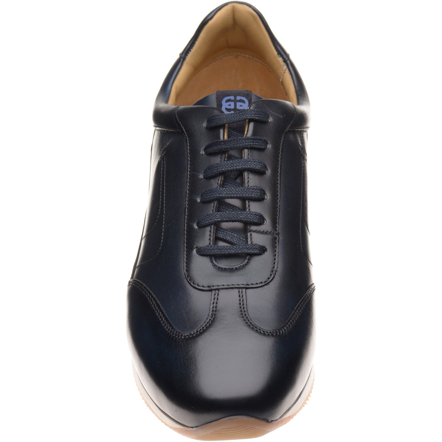 Product image for Barker Sharpe mens rubber-soled in navy calf