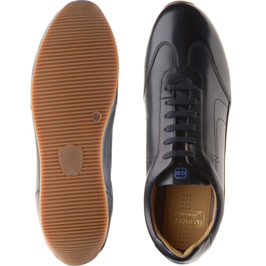 Product image for Barker Sharpe mens rubber-soled in navy calf