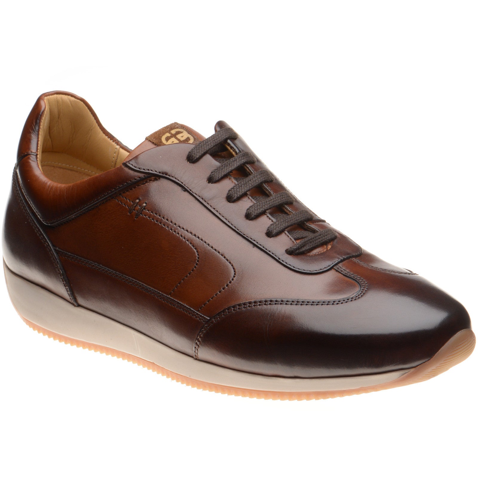 Product image for Barker Sharpe mens rubber-soled in walnut calf