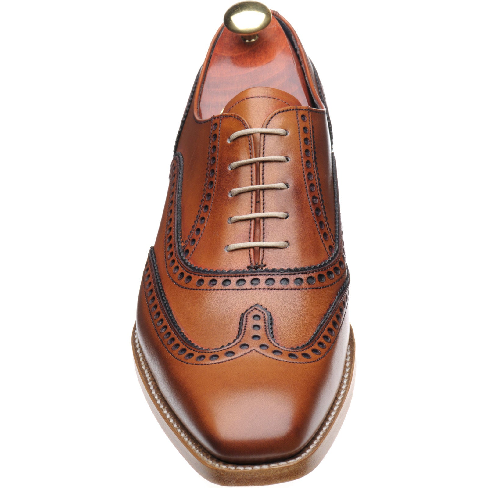 Product image for Barker Spencer in rosewood calf and navy calf