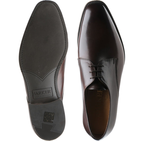 Product image for Barker St Austell mens rubber-soled Derby shoes in dark walnut calf (second)