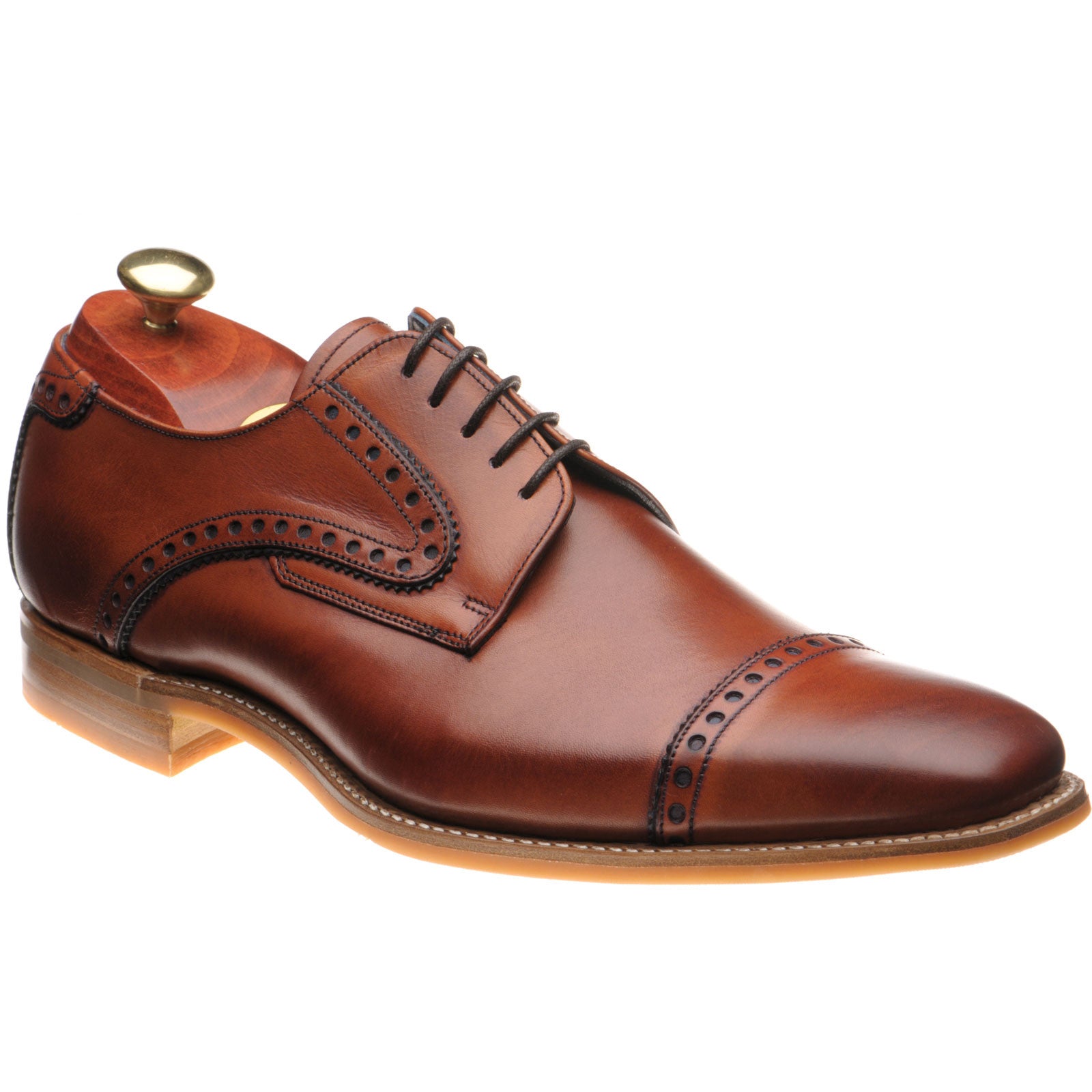 Product image for Barker Stewart in antique rosewood and navy calf
