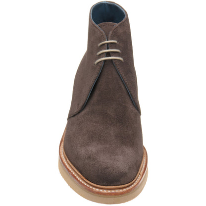 Product image for Barker Ted mens rubber-soled Chukka boots in dark brown suede