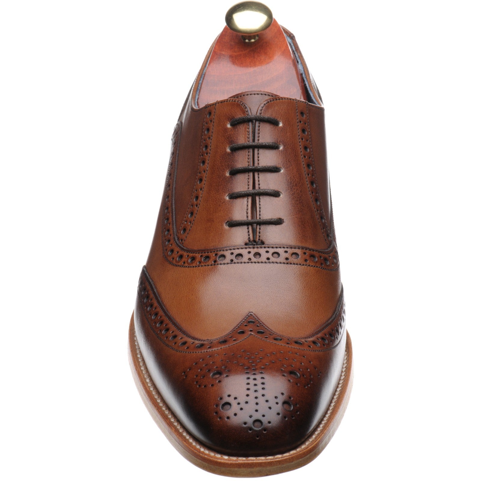 Product image for Barker Valiant in brown hand painted calf