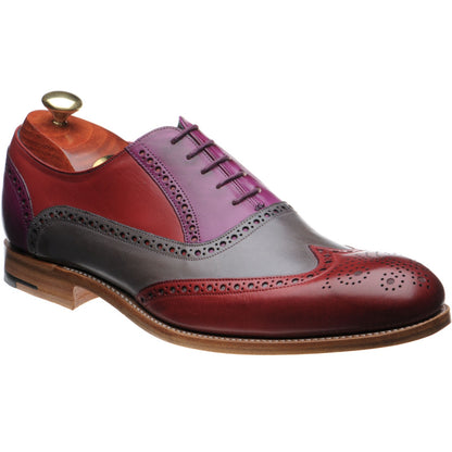 Product image for Barker Valiant in red grey purple hand painted calf