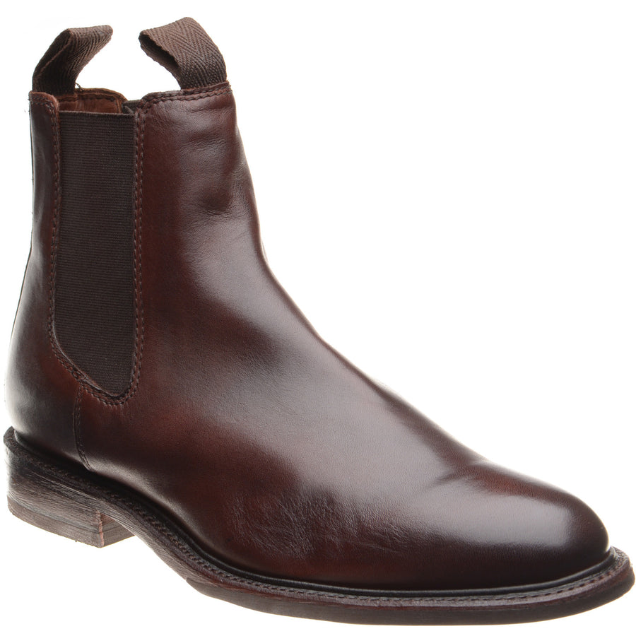 Product image for Barker Wick mens hybrid-soled Chelsea boots in rosewood dip dyed