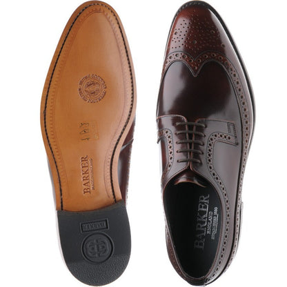 Product image for Barker Woodbridge mens brogues in brandy polished (second)