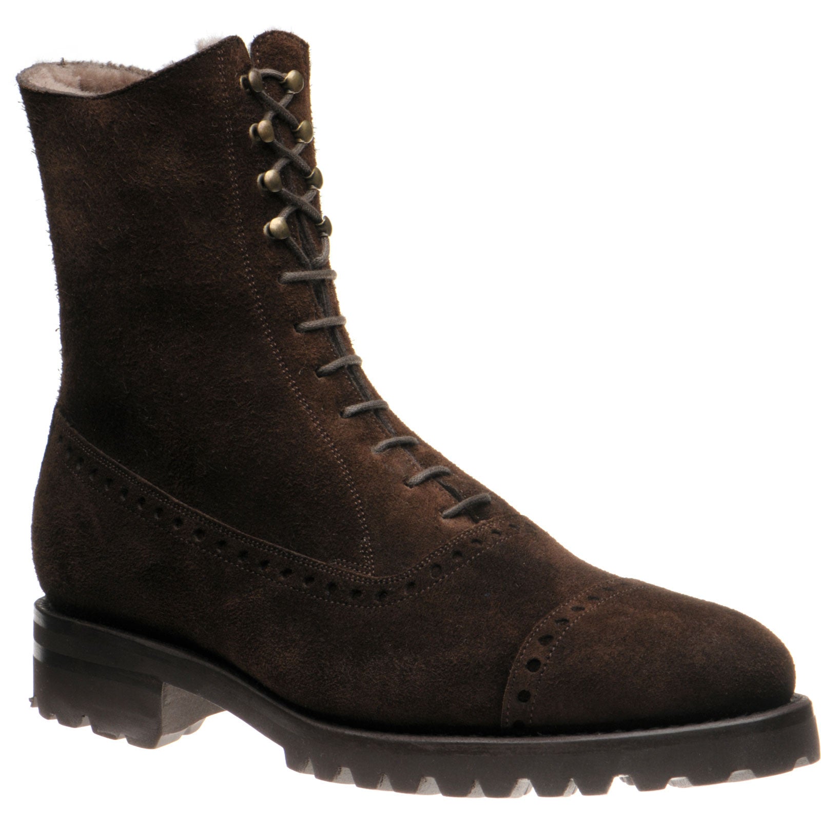Product image for Carlos Santos 1038 mens rubber-soled boots in brown suede