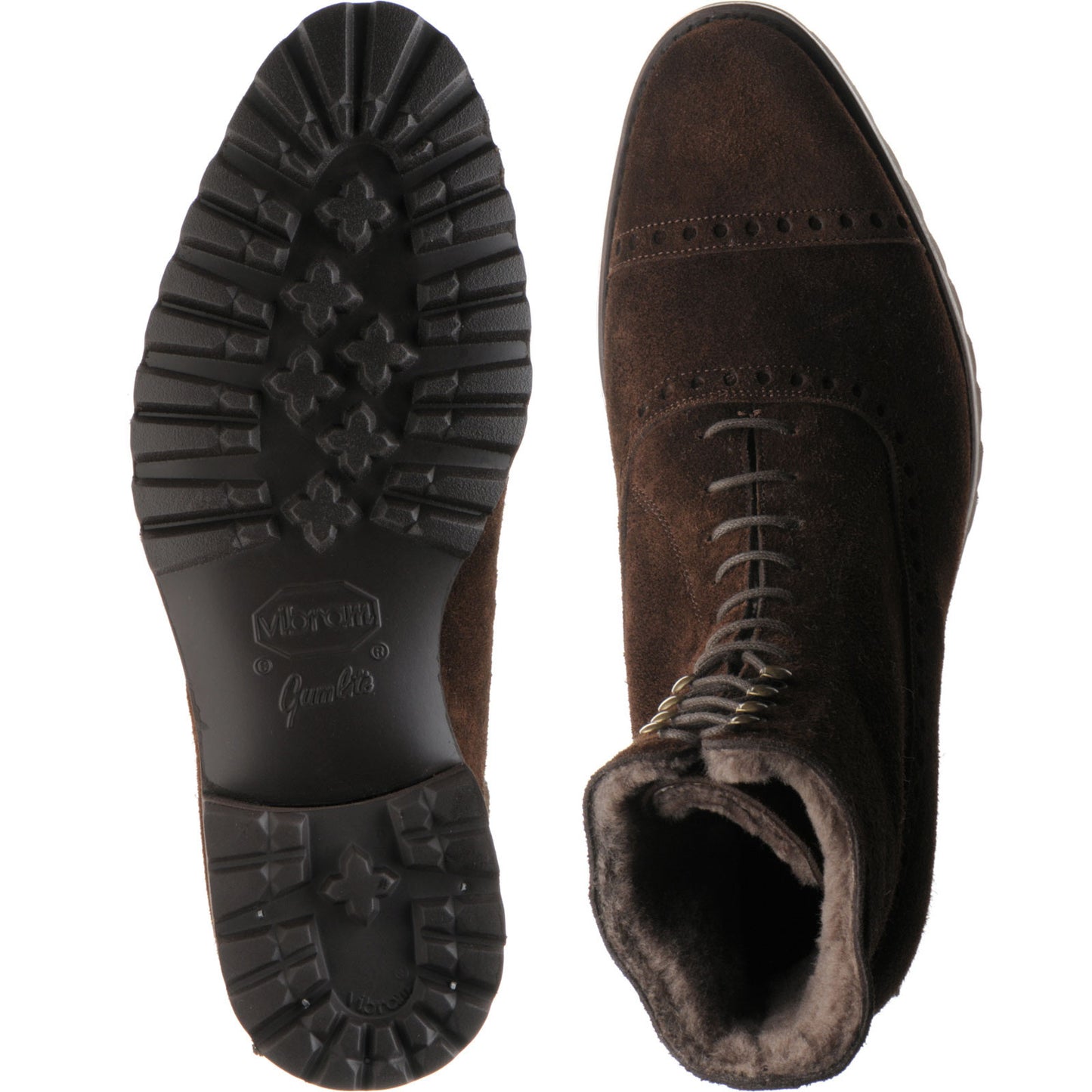 Product image for Carlos Santos 1038 mens rubber-soled boots in brown suede