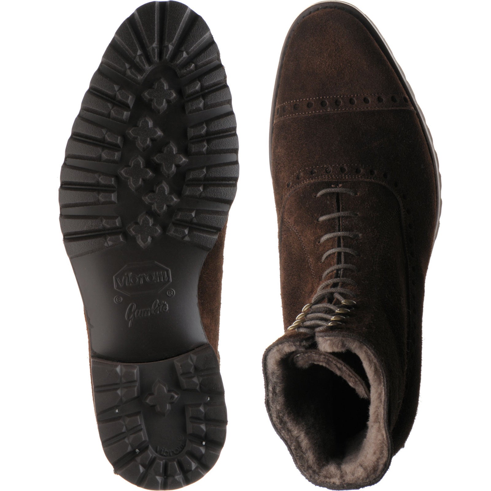 Product image for Carlos Santos 1038 mens rubber-soled boots in brown suede