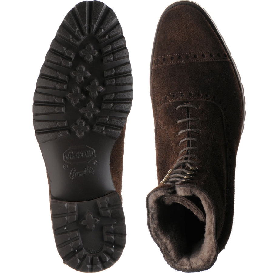 Product image for Carlos Santos 1038 mens rubber-soled boots in brown suede