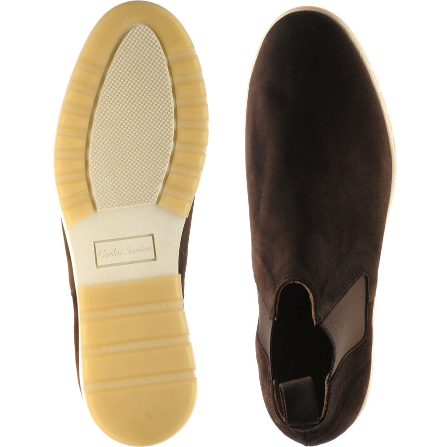 Product image for Carlos Santos 1464 mens rubber-soled boots in brown suede