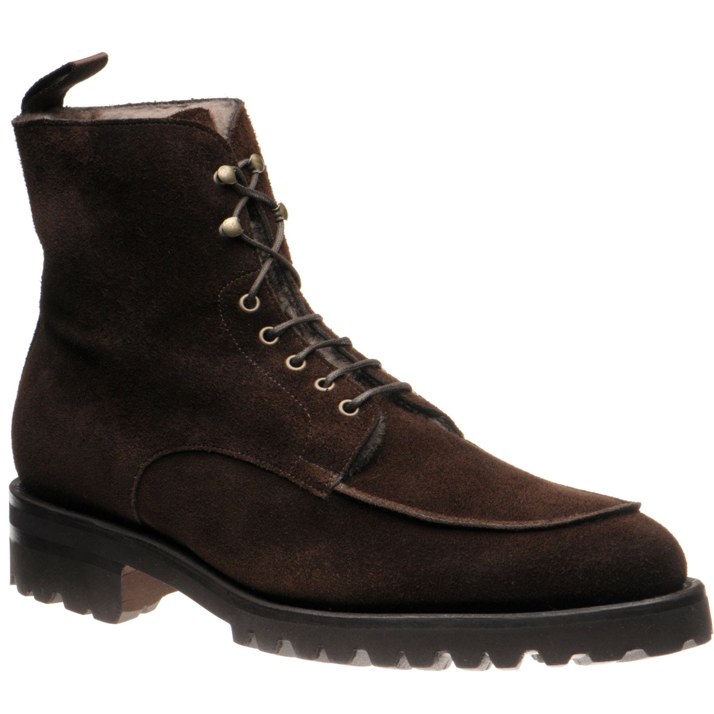 Product image for Carlos Santos 1469 mens rubber-soled boots in brown suede