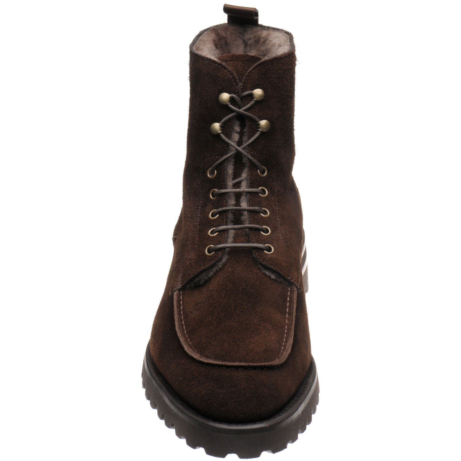 Product image for Carlos Santos 1469 mens rubber-soled boots in brown suede