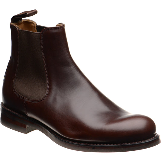 Product image for Cheaney Barnes III R mens rubber-soled Chelsea boots in brown pull up calf