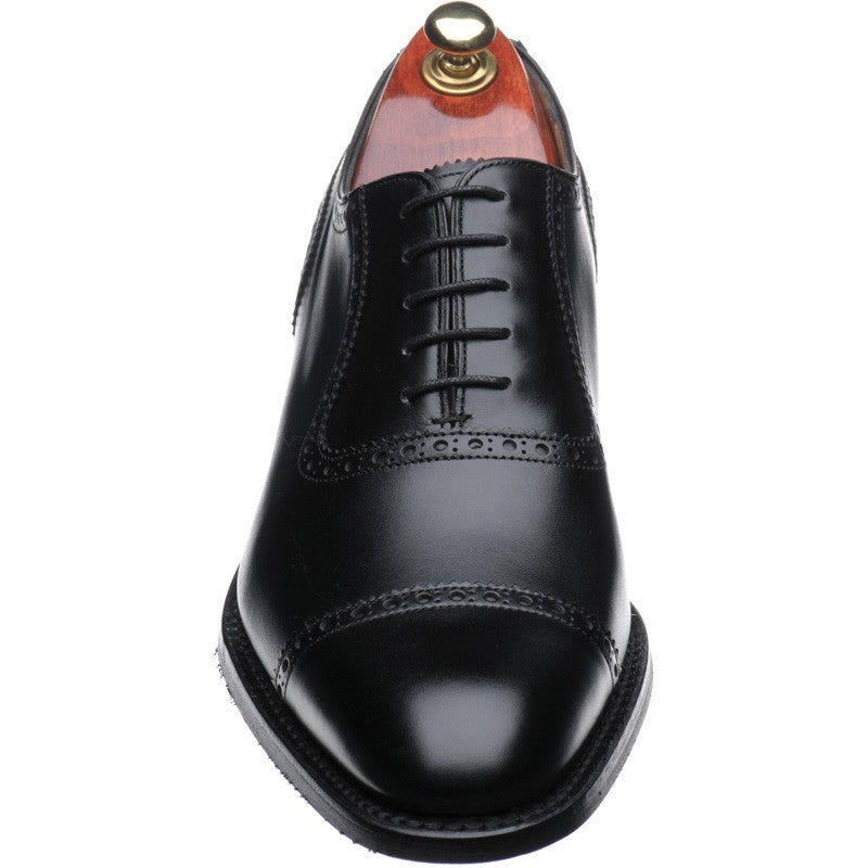 Cheaney Fenchurch Rubber mens rubber-soled semi-brogues in black