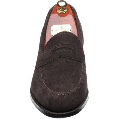 Product image for Cheaney Hadley mens loafers in brown suede (second)