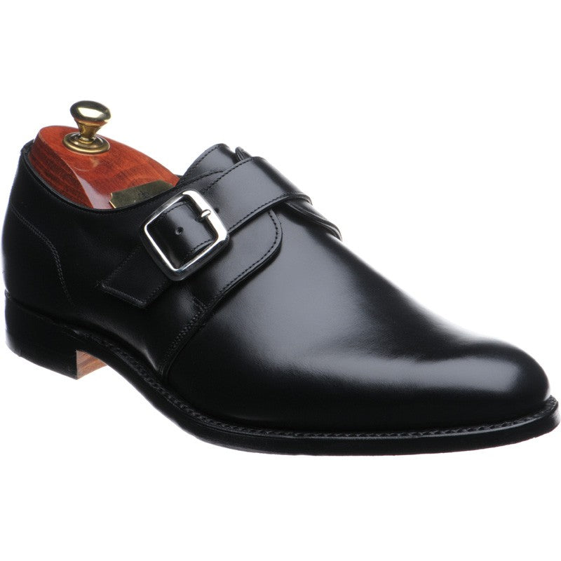 Product image for Cheaney Moorgate mens monk shoes in black calf (second)