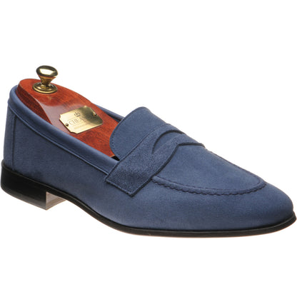 Product image for Cheaney Toby mens loafers in blue suede