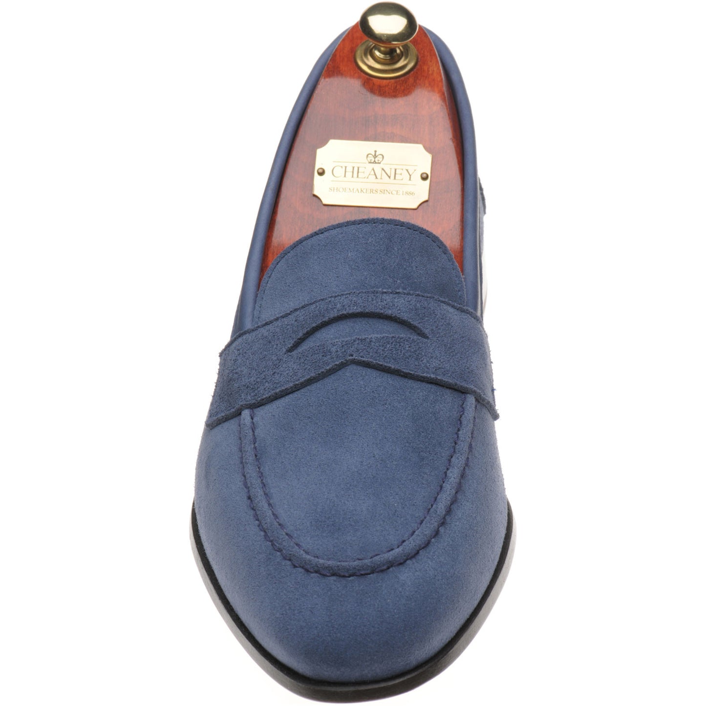 Product image for Cheaney Toby mens loafers in blue suede