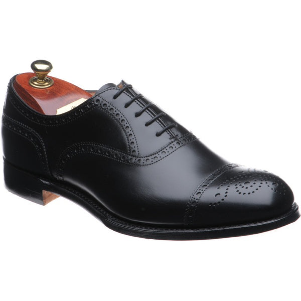 靴 JOSEPH CHEANEY Wilfred Cheaney Wilfred mens semi-brogues in black calf – Herring Shoes