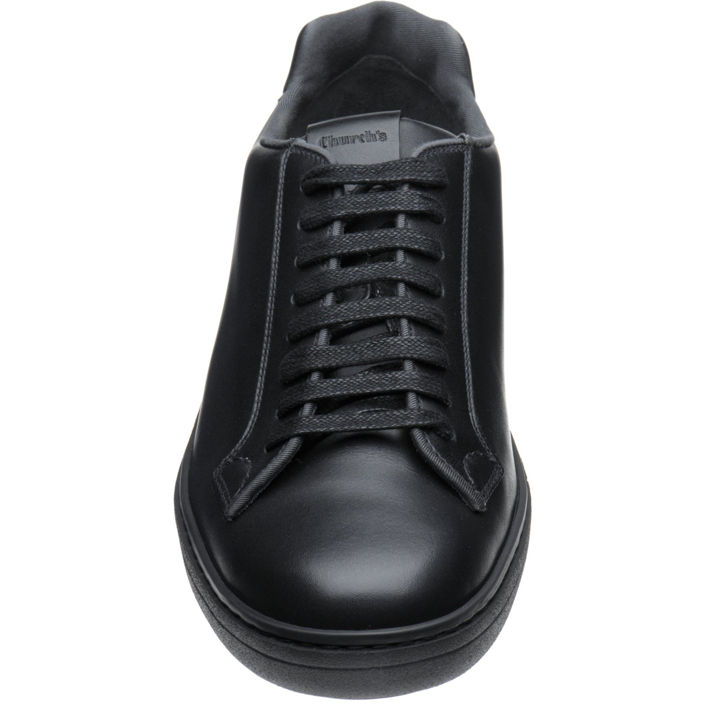 Product image for Church Boland mens rubber-soled trainers in black calf