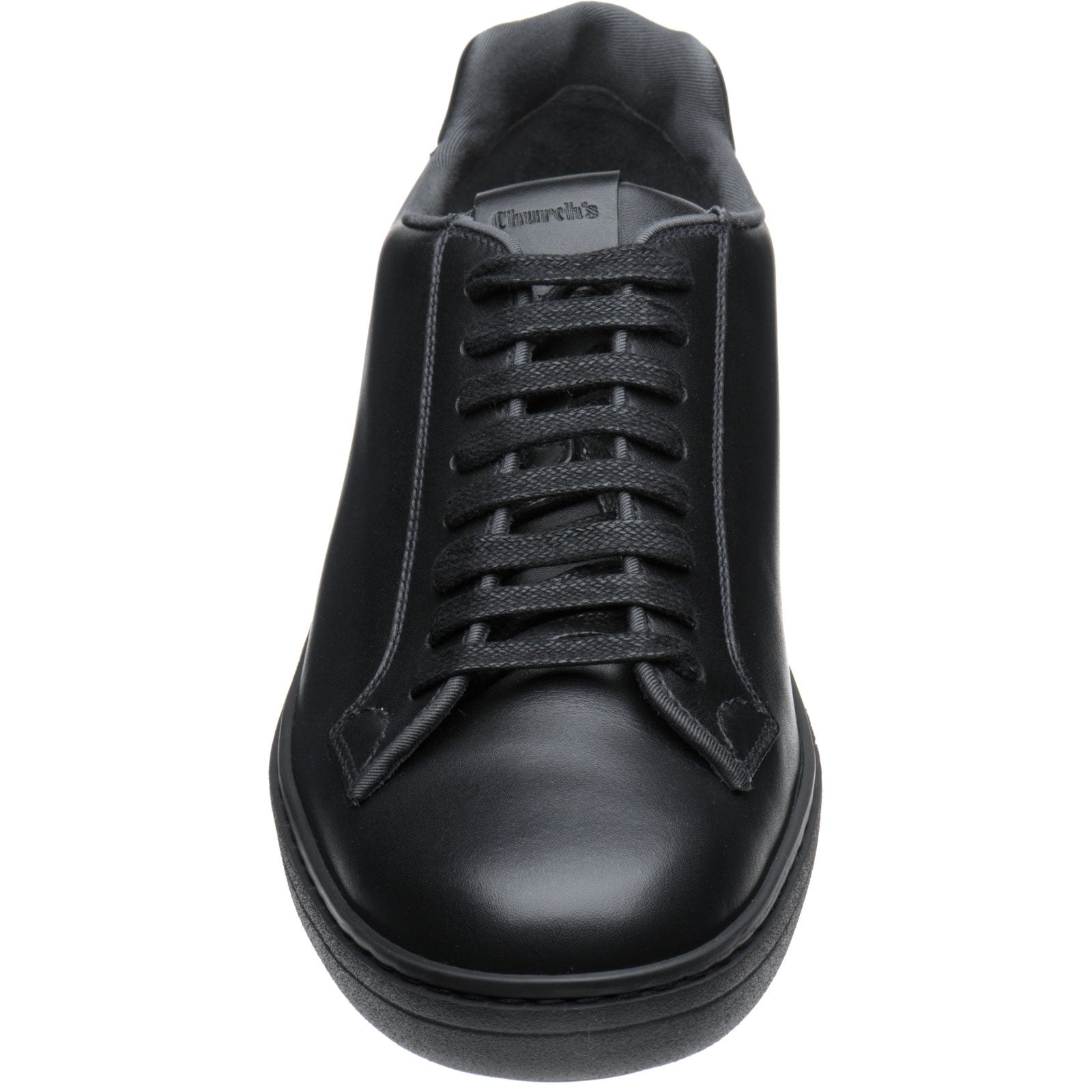 Product image for Church Boland mens rubber-soled trainers in black calf