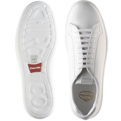 Product image for Church Boland mens rubber-soled trainers in white calf