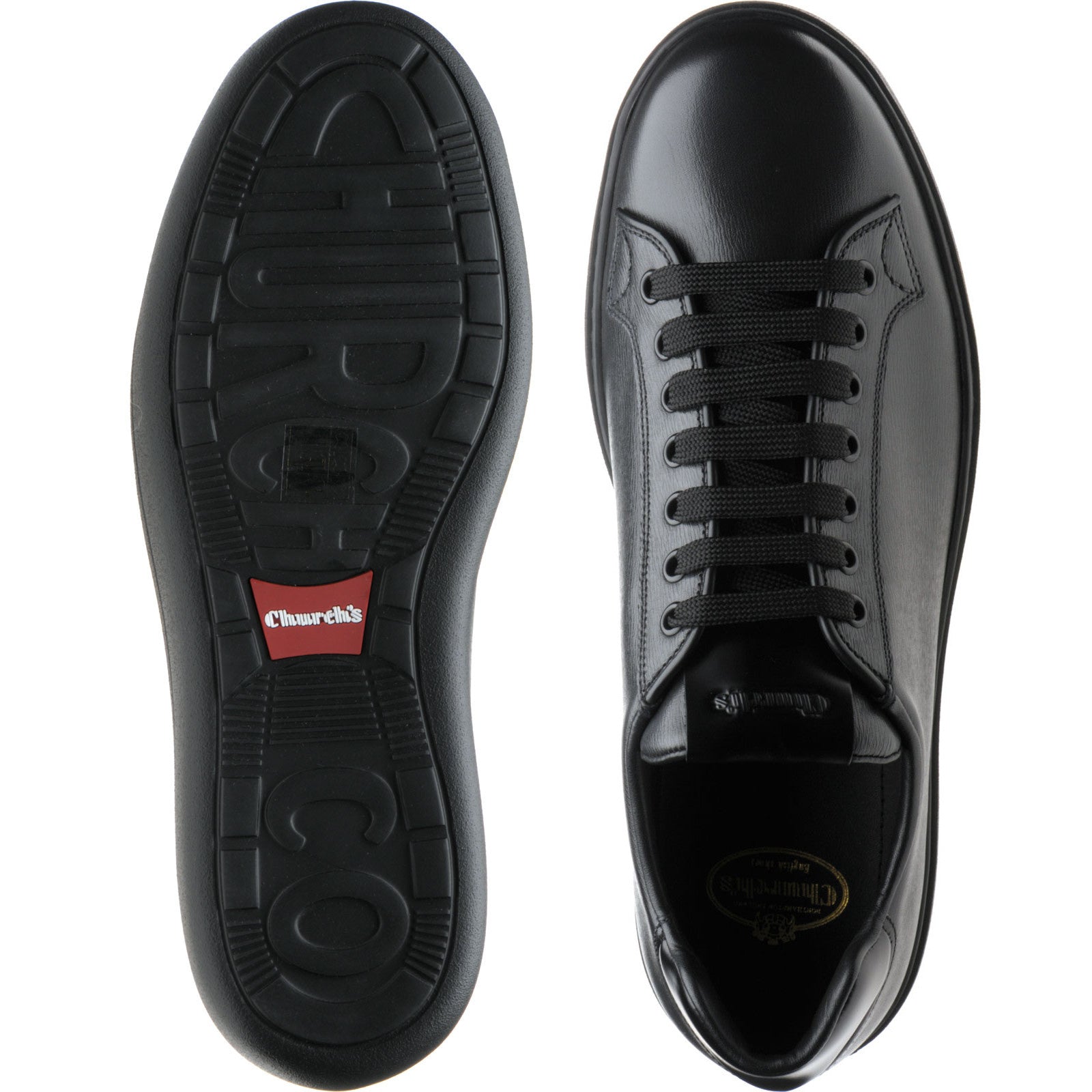 Product image for Church Boland Plus 2 mens rubber-soled trainers in anthracite black
