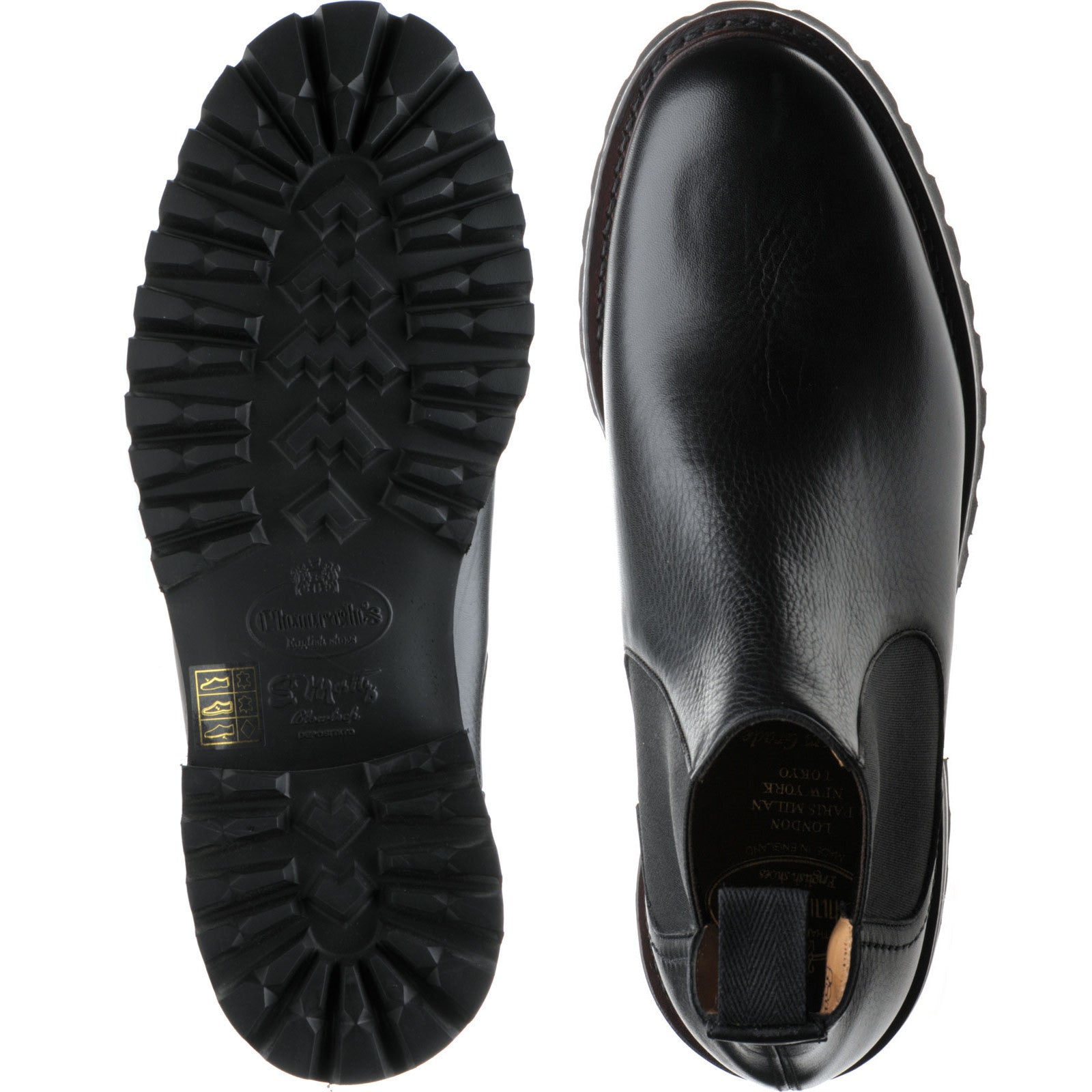 Product image for Church Cornwood 2 mens rubber-soled Chelsea boots in black soft grain calf