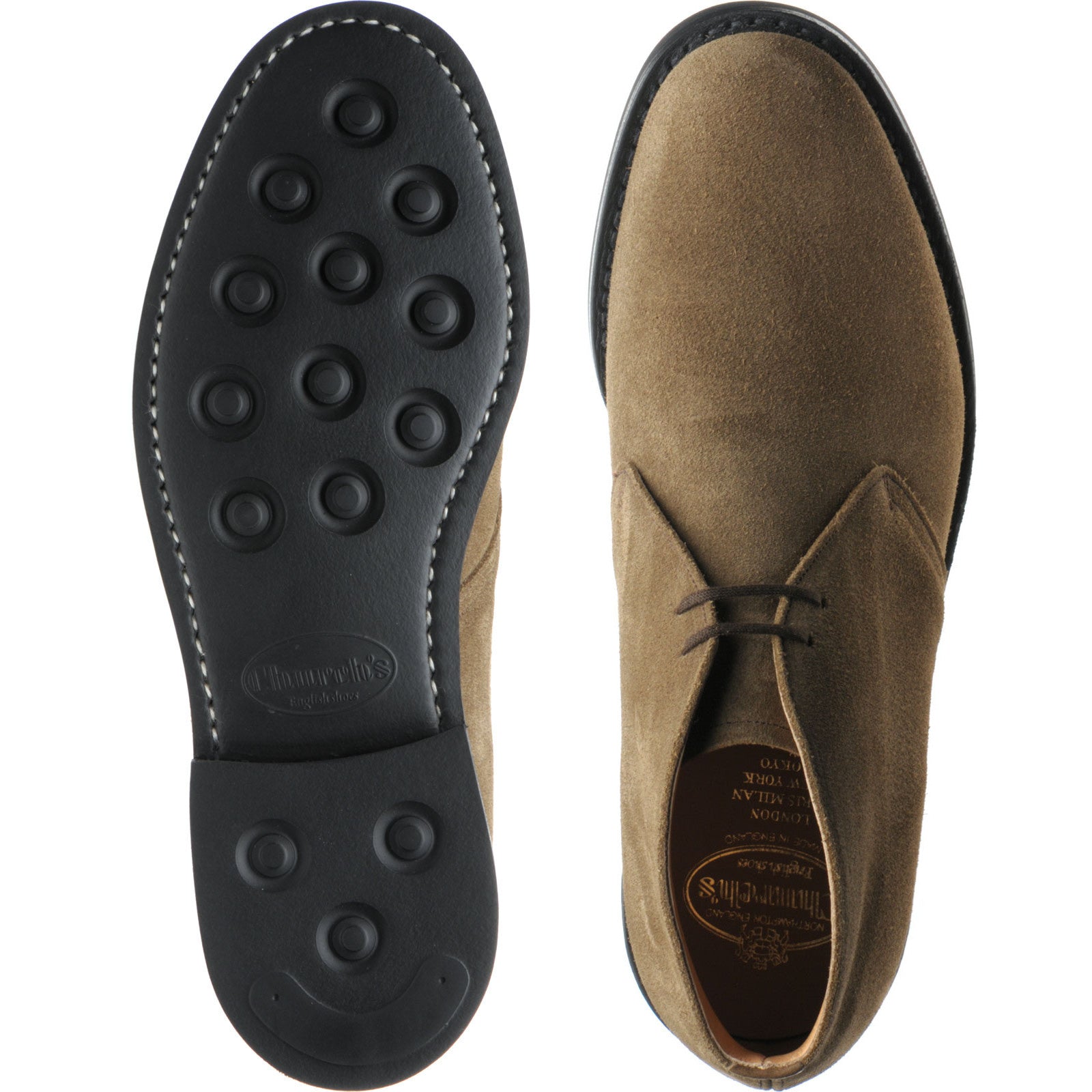 Product image for Church Ryder III Lightweight mens rubber-soled Chukka boots in mud suede