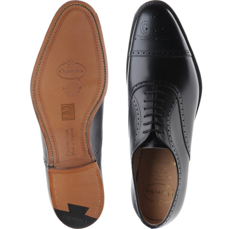 ドレス/ビジネス CHURCH'S TORONTO 60G Church Toronto mens semi-brogues in black calf – Herring Shoes