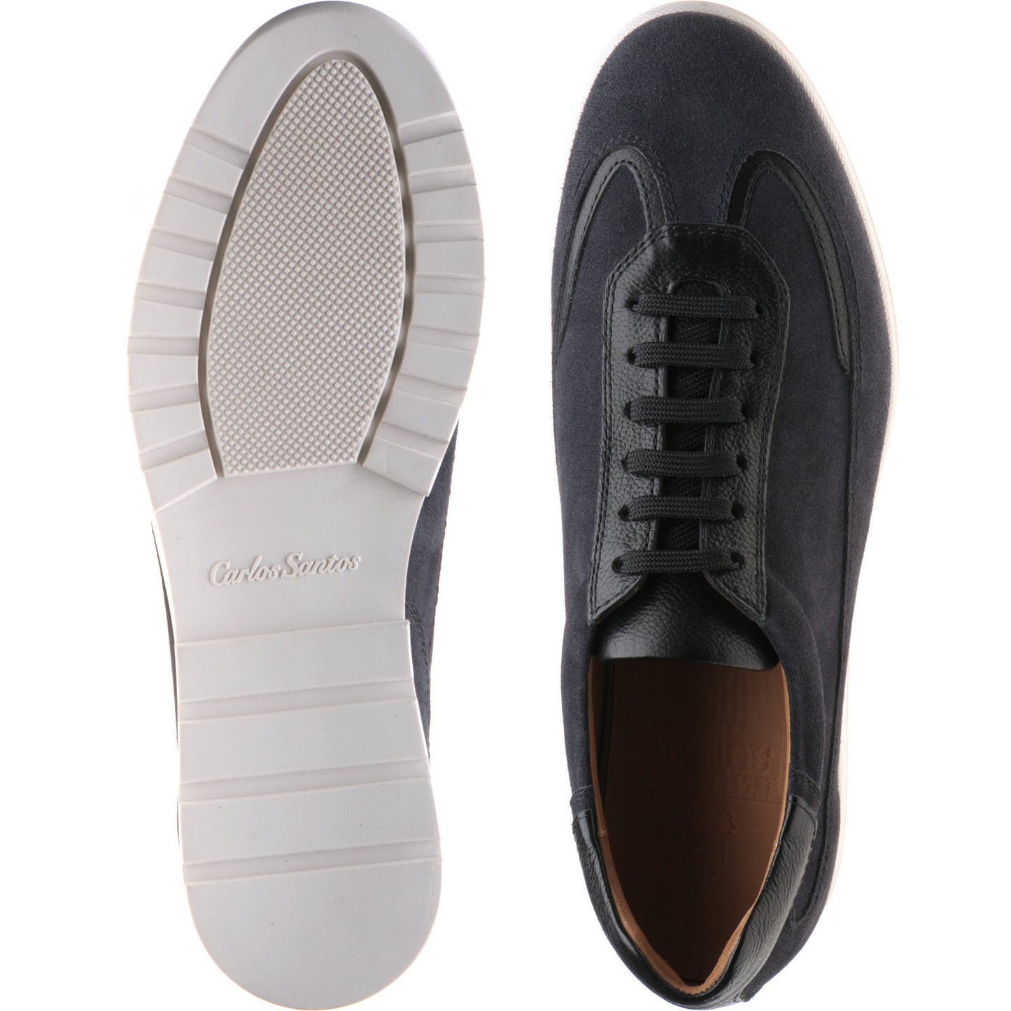 Product image for Herring Algarve in navy suede and black grain