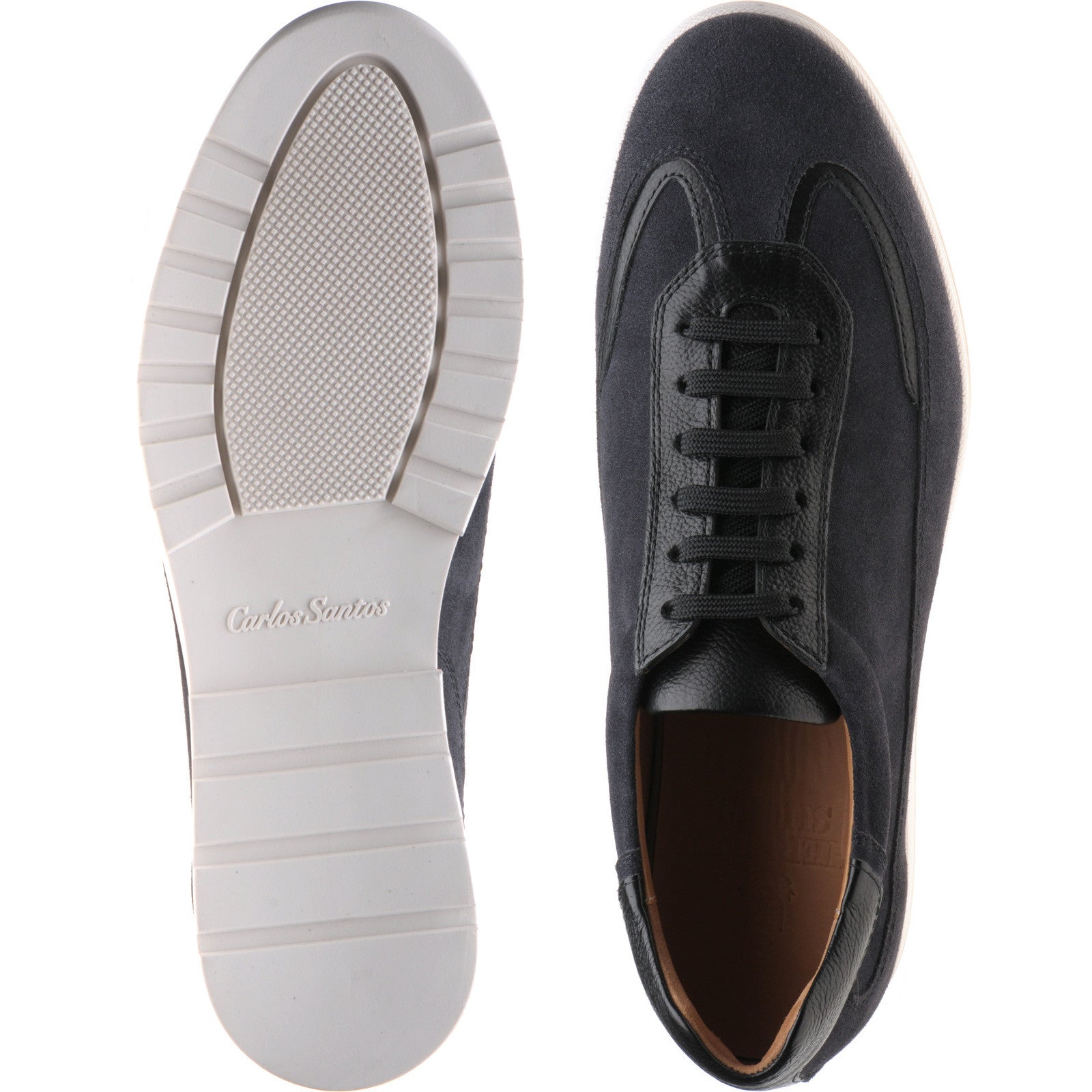 Product image for Herring Algarve in navy suede and black grain