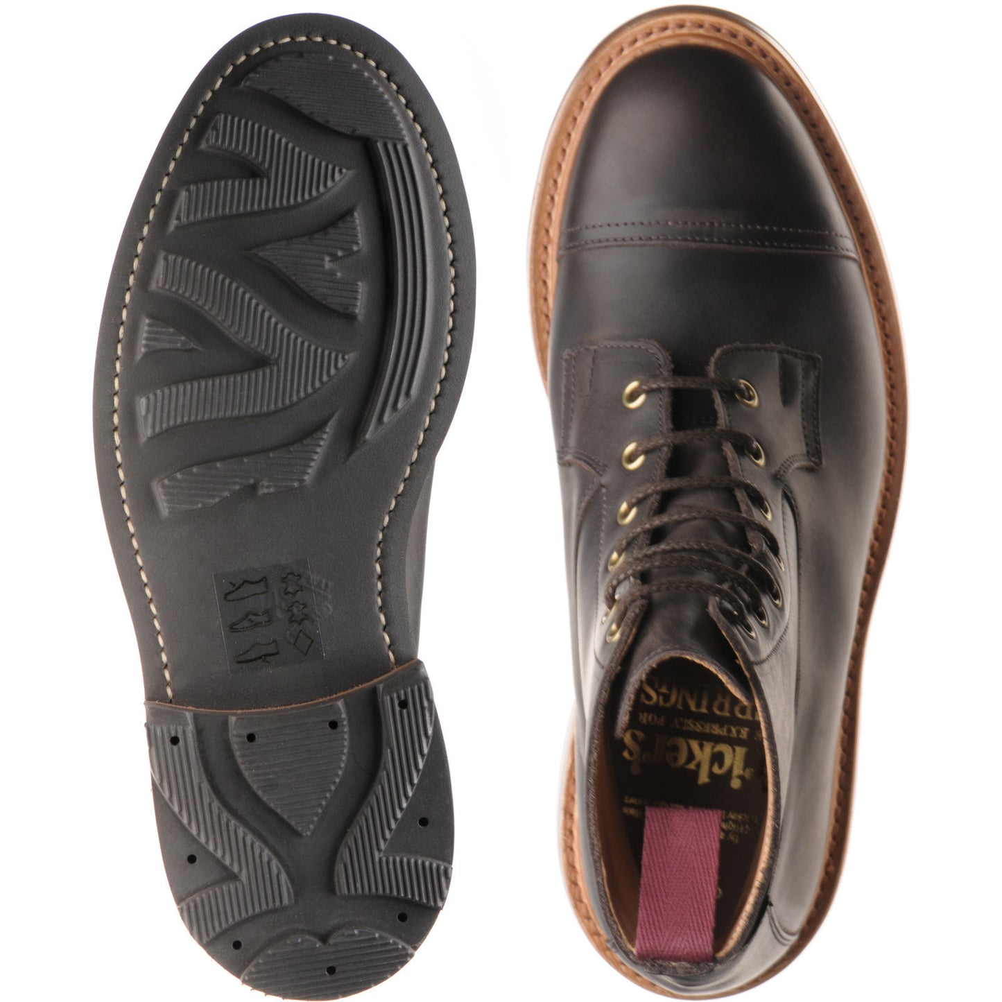 Product image for Herring Allan mens rubber-soled boots in dark brown