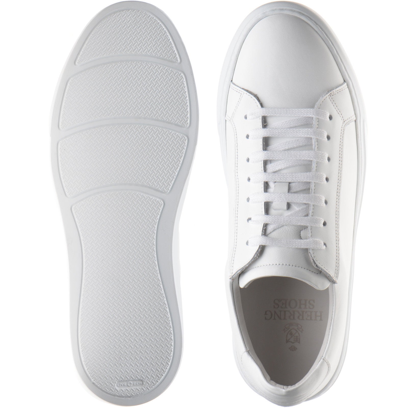 Product image for Herring Amalfi mens rubber-soled in white calf (second)