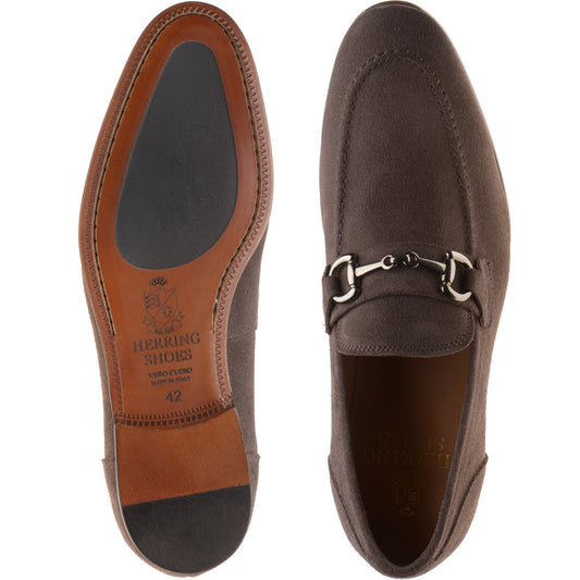 Product image for Herring Ancona mens hybrid-soled loafers in mocha suede