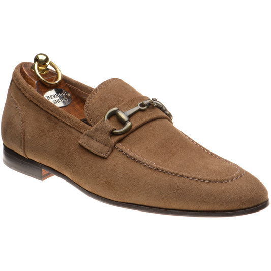 Product image for Herring Ancona mens hybrid-soled loafers in taupe suede
