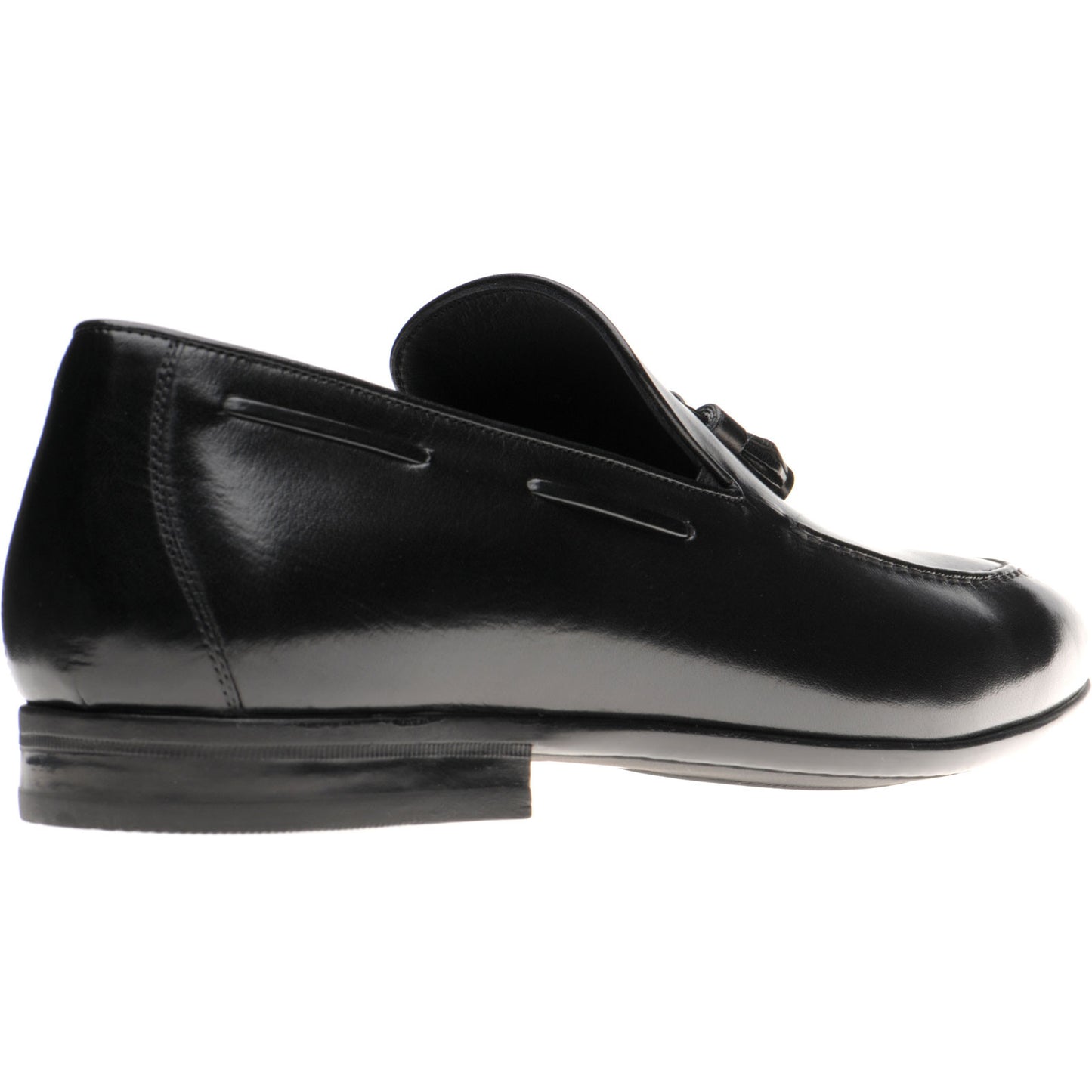 Product image for Herring Andalusia mens rubber-soled tasselled loafers in black calf (second)