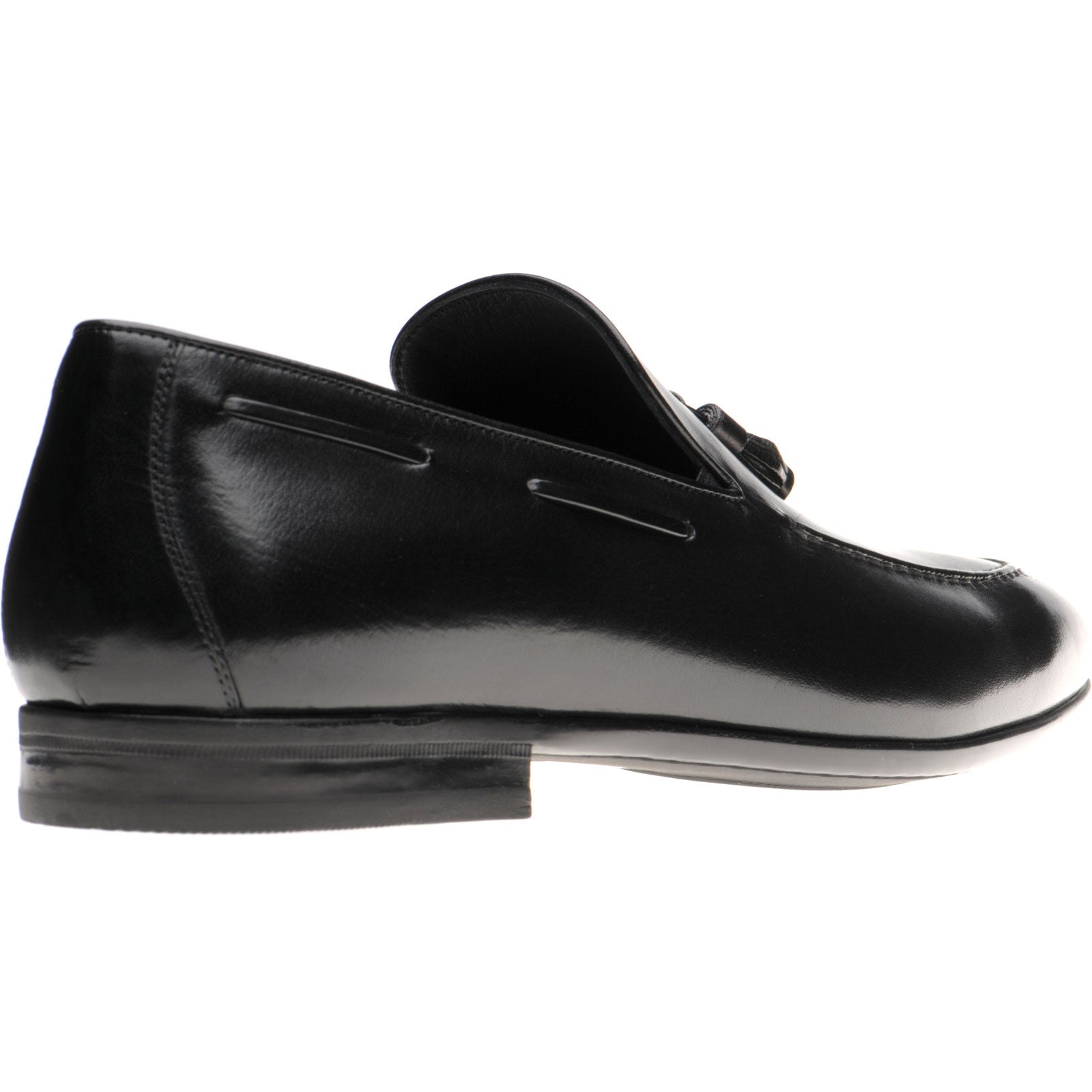 Product image for Herring Andalusia mens rubber-soled tasselled loafers in black calf (second)