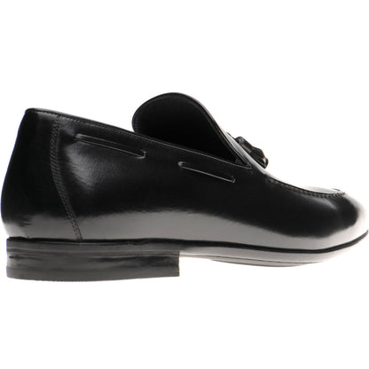 Product image for Herring Andalusia mens rubber-soled tasselled loafers in black calf (second)