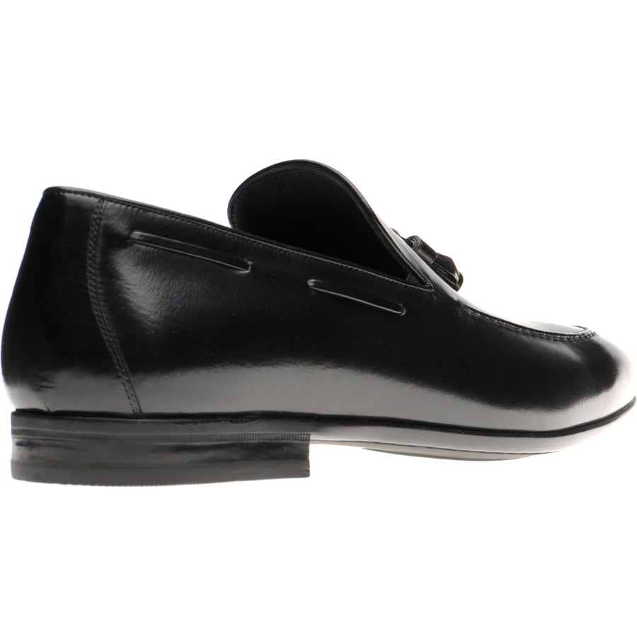 Product image for Herring Andalusia mens rubber-soled tasselled loafers in black calf (second)