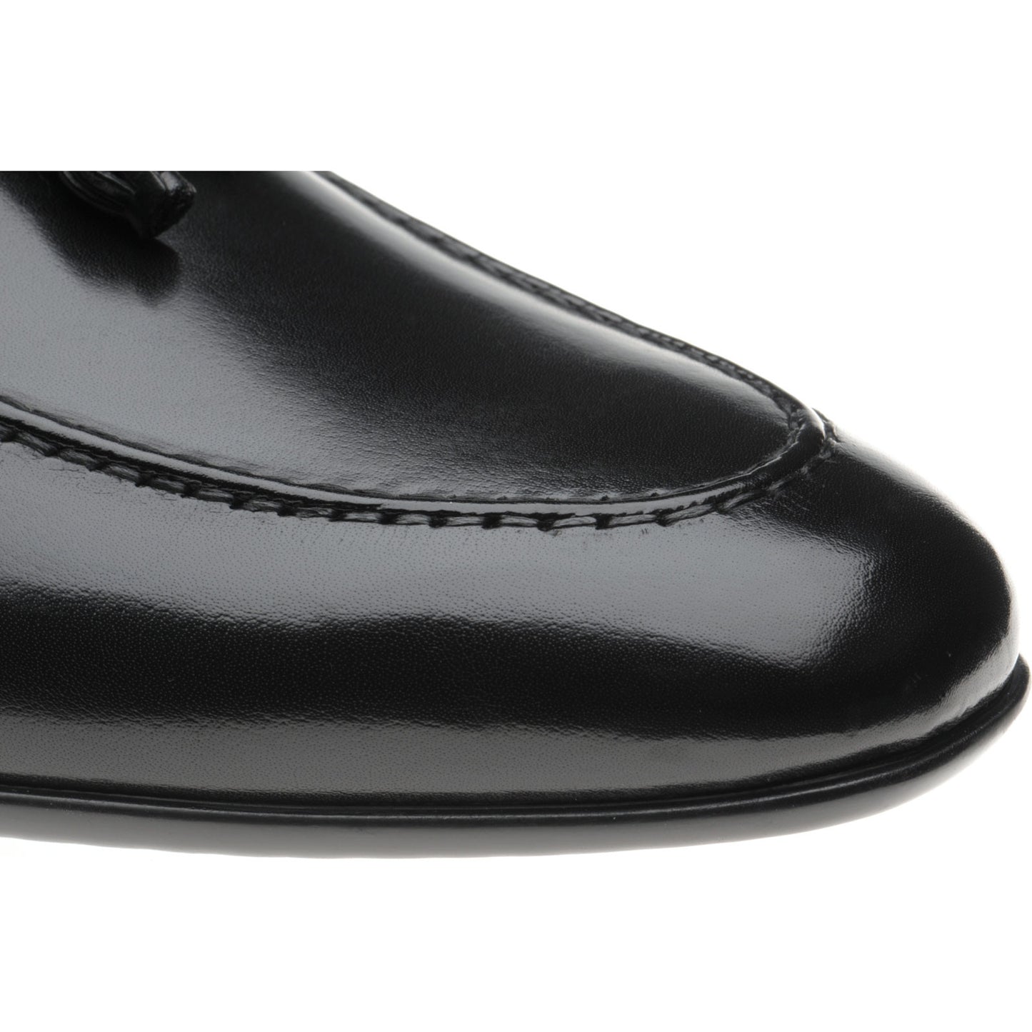 Product image for Herring Andalusia mens rubber-soled tasselled loafers in black calf (second)