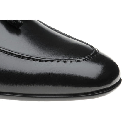 Product image for Herring Andalusia mens rubber-soled tasselled loafers in black calf (second)
